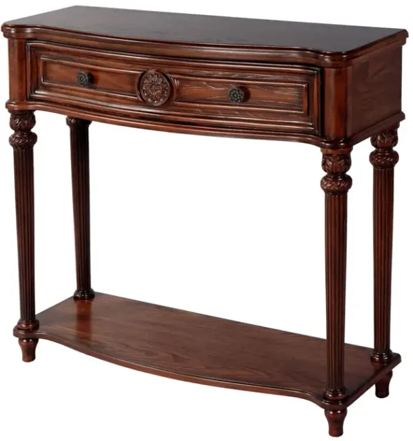 Alden 37" 1-Drawer Console Table w/ Lower Open Shelf