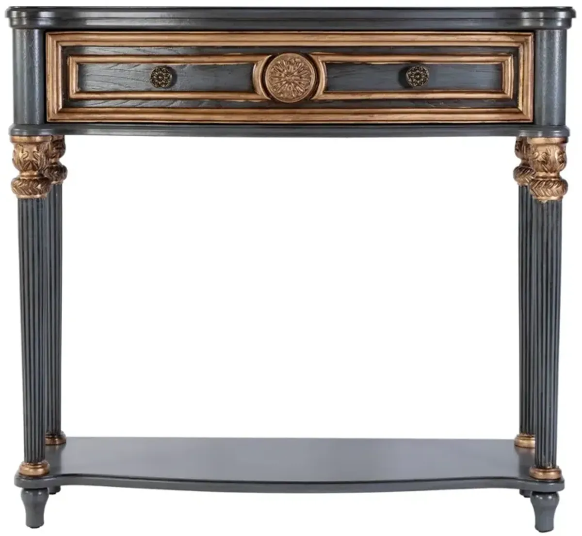 Alden 37" 1-Drawer Console Table w/ Lower Open Shelf
