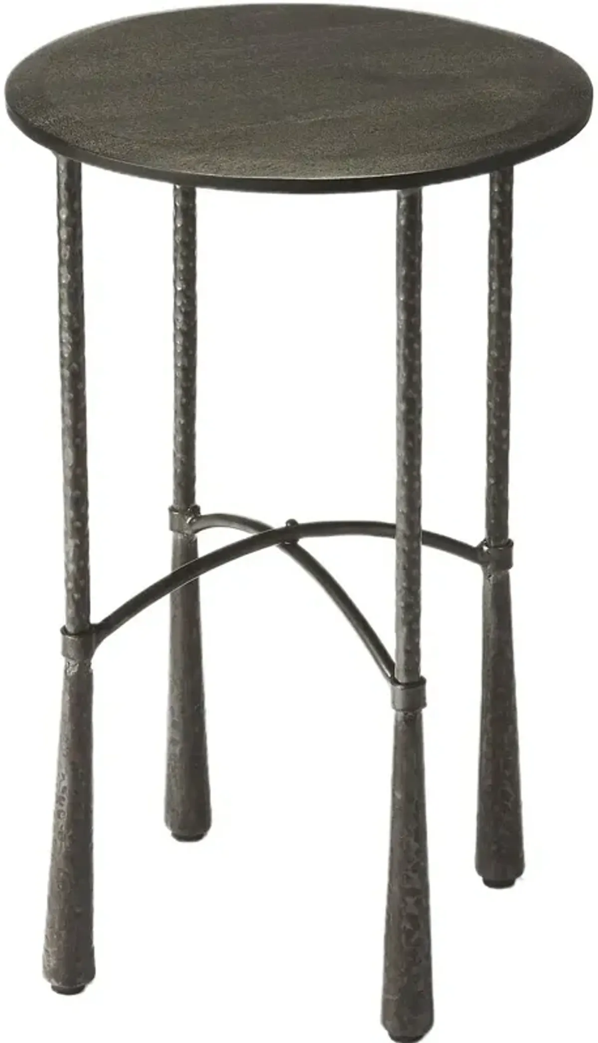 August Industrial Chic Side Table, Gray