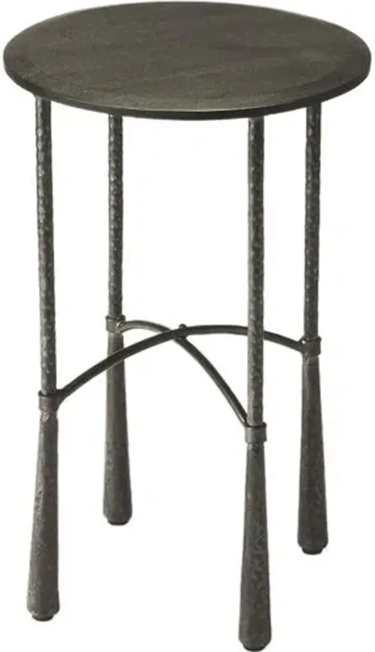 August Industrial Chic Side Table - Gray