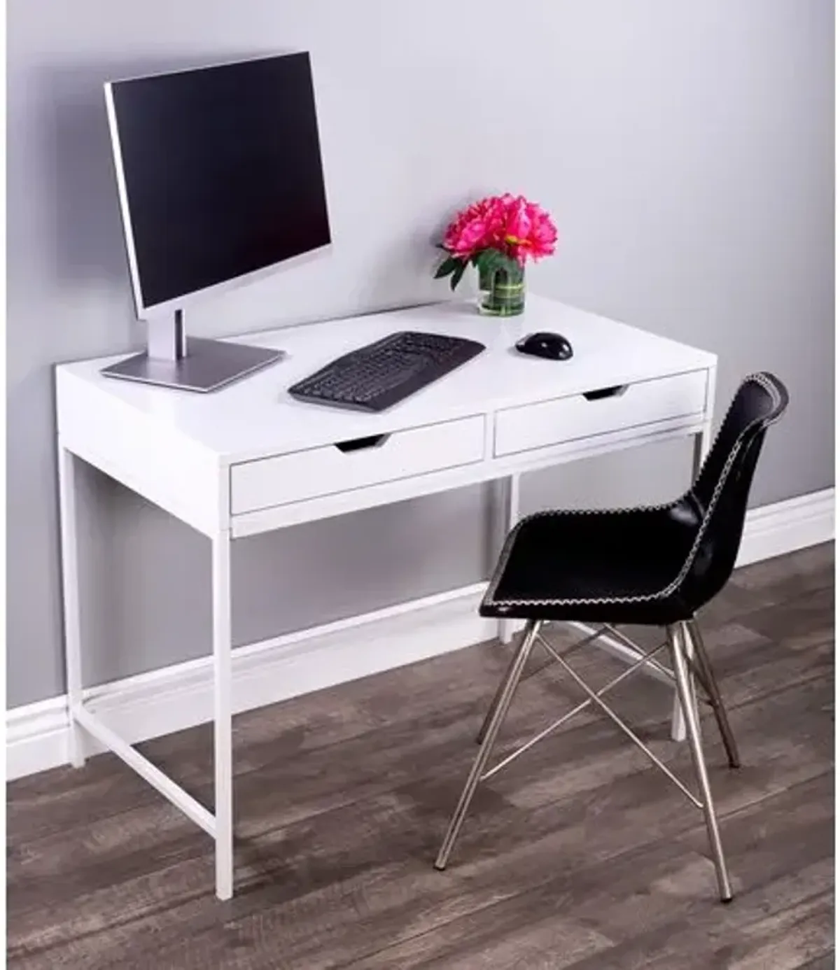 Jackson 2-Drawer Desk - White