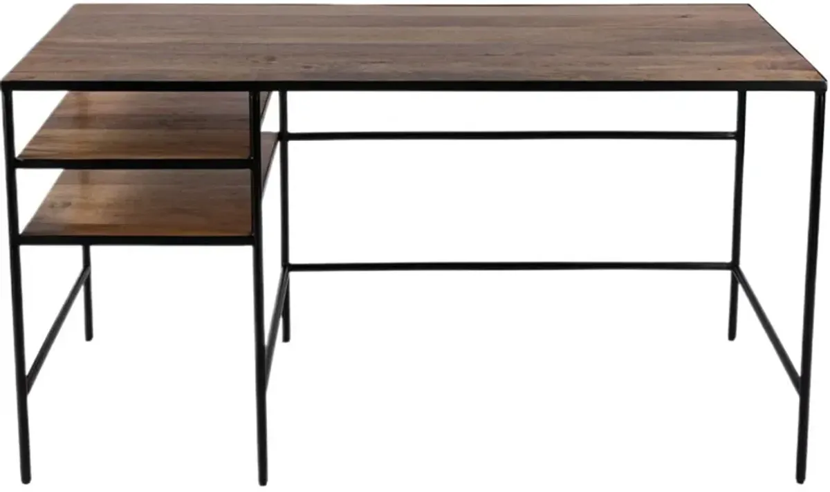 Howard Iron Writing Desk, Natural Mango