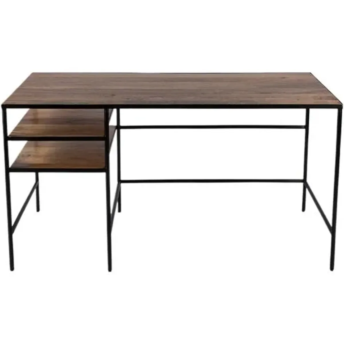 Howard Iron Writing Desk - Natural Mango - Brown
