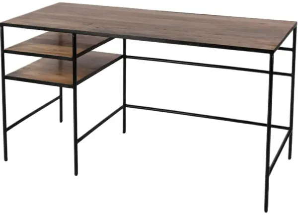 Howard Iron Writing Desk, Natural Mango