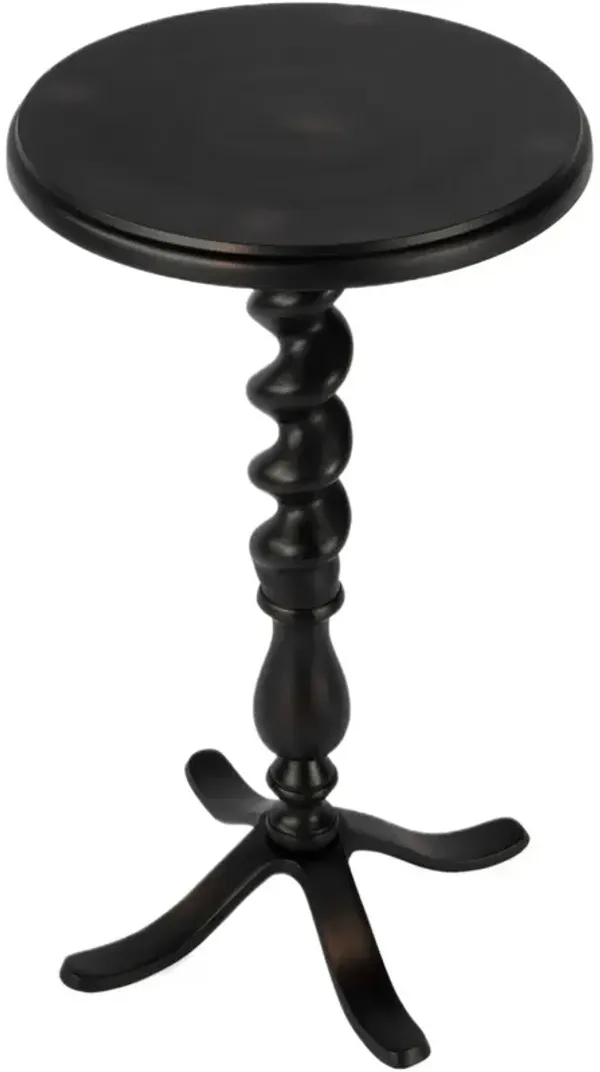 Malcolm 13" Round Cast Aluminum Pedestal Base Side Table, Gray