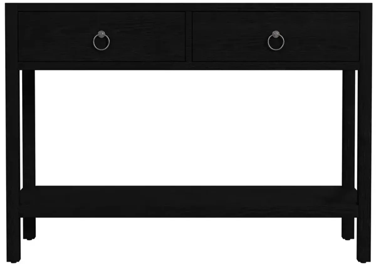 Sully 2-Drawer Console Table w/ Lower Open Shelf