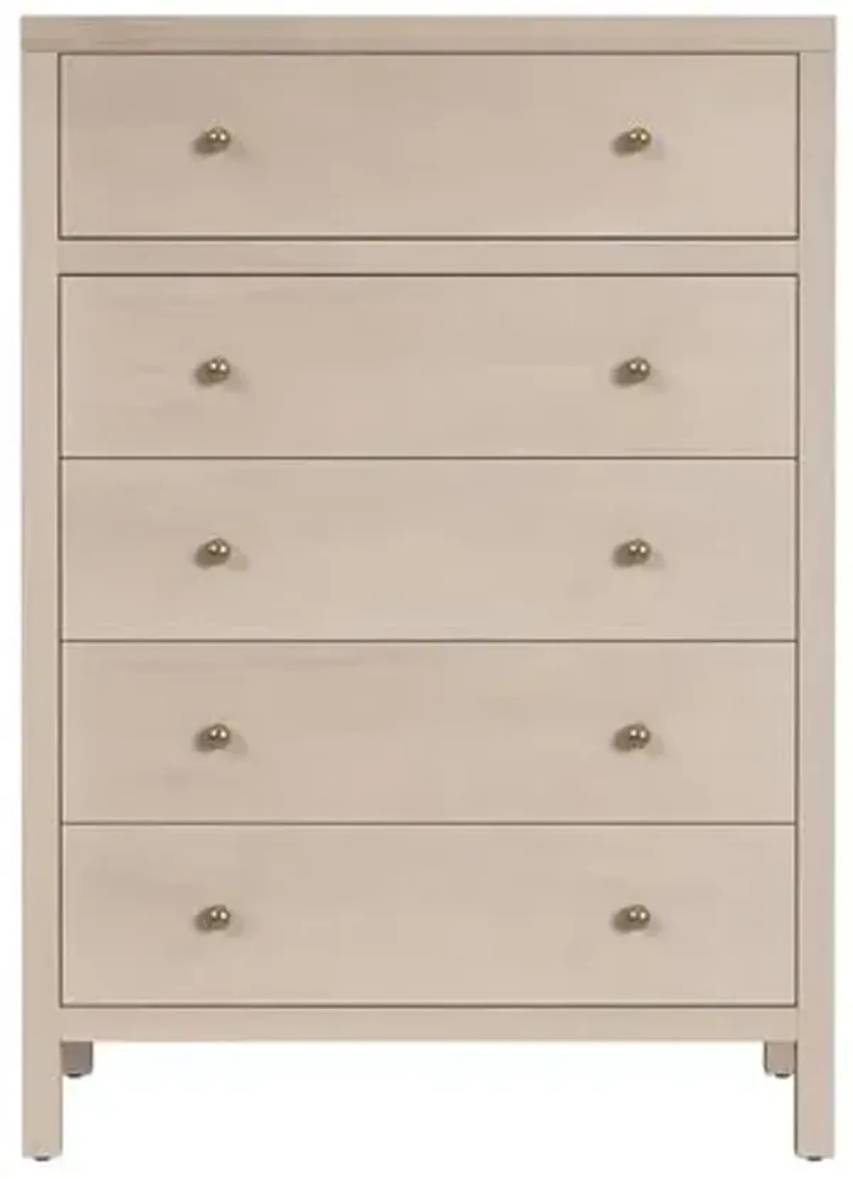 Charlie 5-Drawer Tall Dresser - Beige