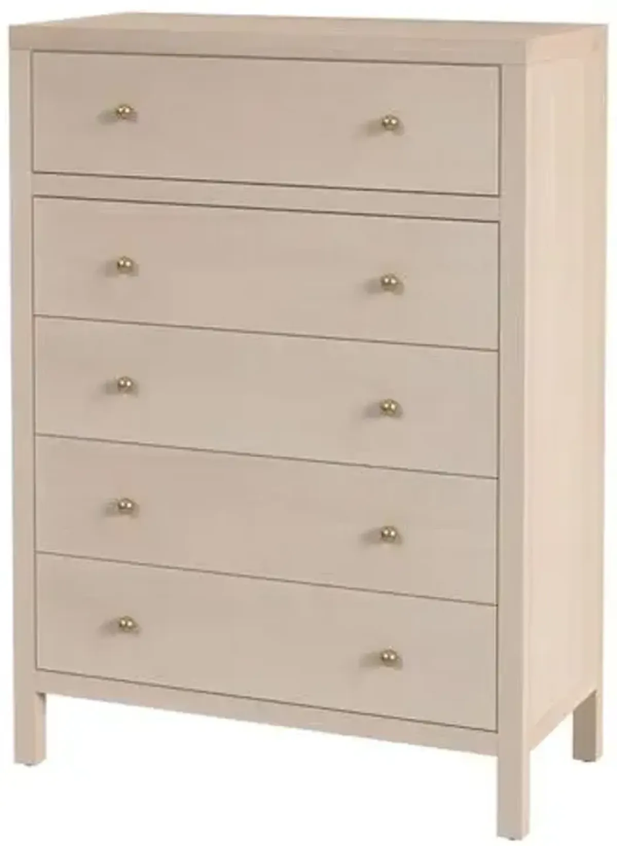 Charlie 5-Drawer Tall Dresser - Beige