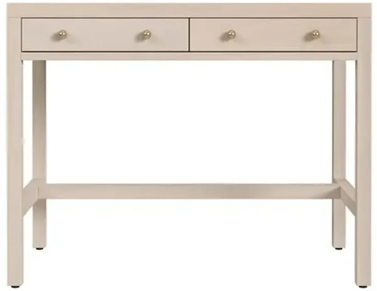 Charlie 40" 2-Drawer Writing Desk - Beige