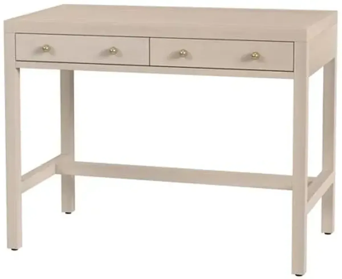 Charlie 40" 2-Drawer Writing Desk - Beige