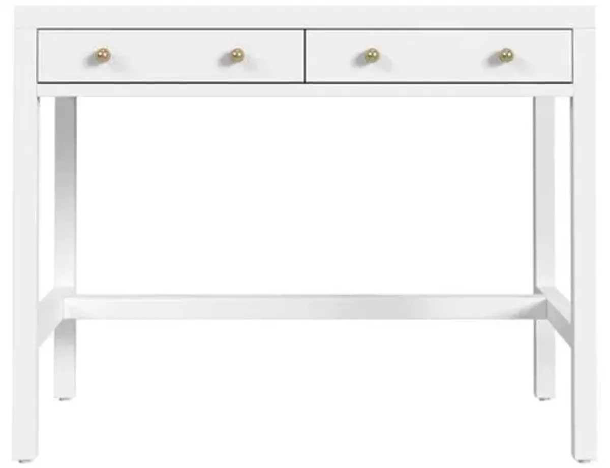 Charlie 40" 2-Drawer Writing Desk - White