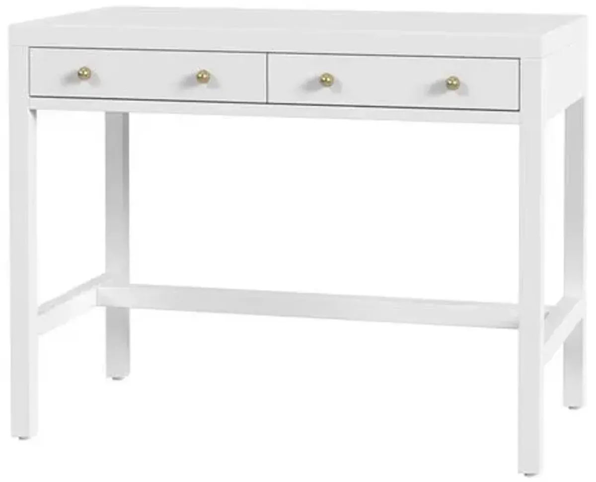Charlie 40" 2-Drawer Writing Desk - White