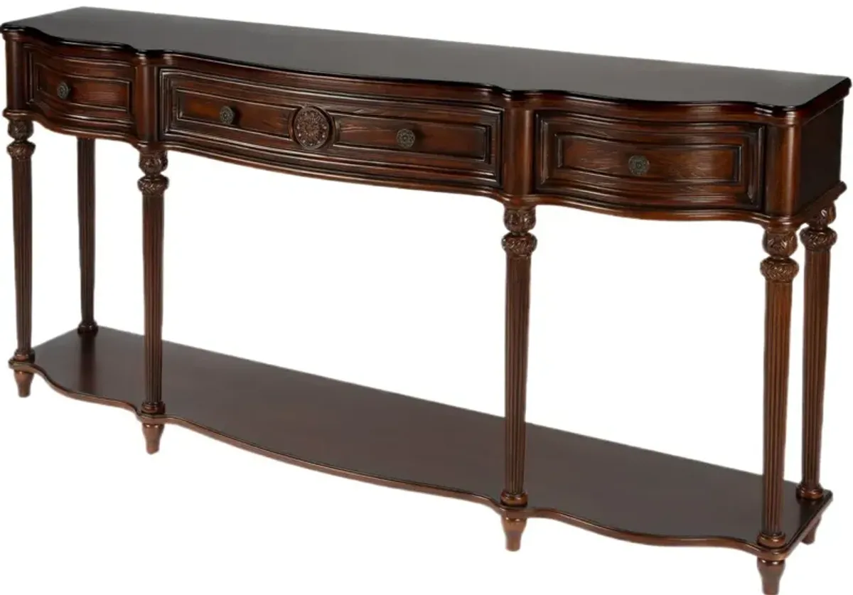 Alice 72" 3-Drawer Console Table/Buffet w/ Lower Open Shelf