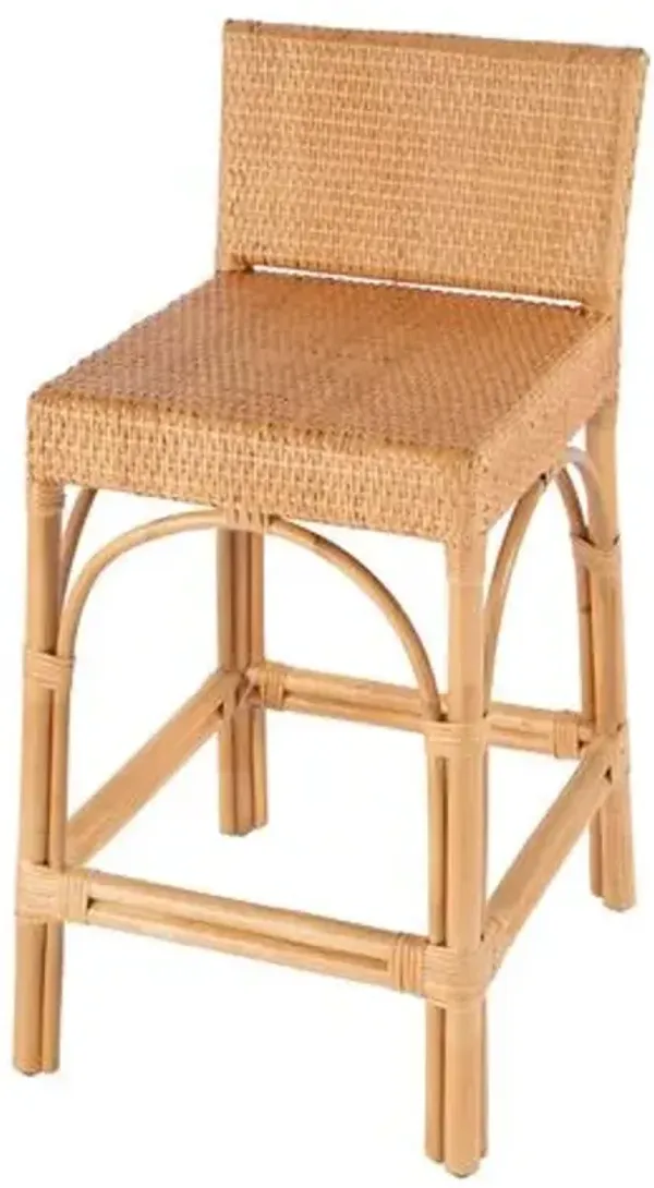 Isoldeia Rattan Counter Stool - Handcrafted