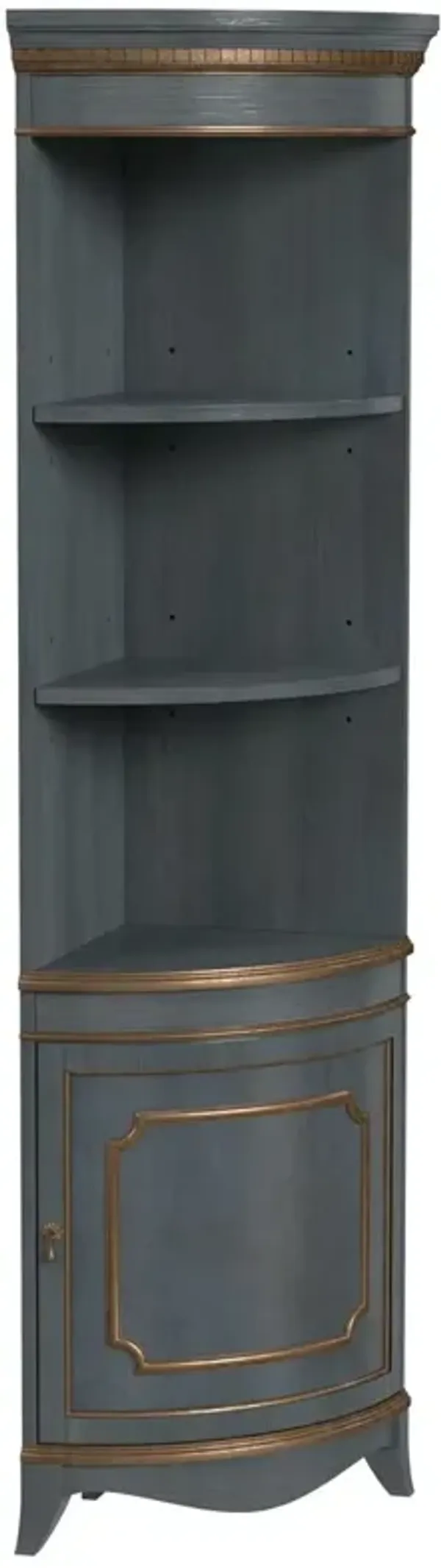 Edith Quarter Round Wood Corner Cabinet