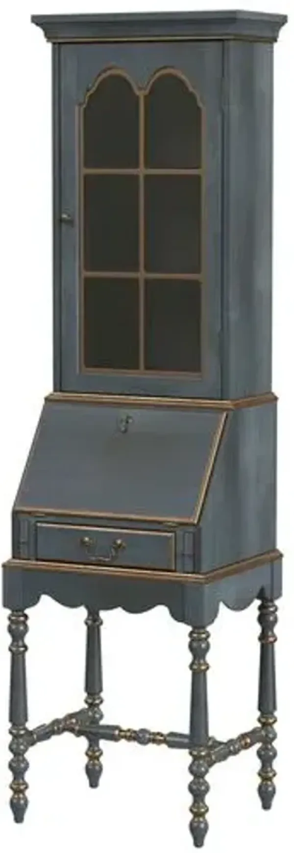 Eleanor 2-Drawer 1-Door Secretary Desk - Royal Pastel Blue