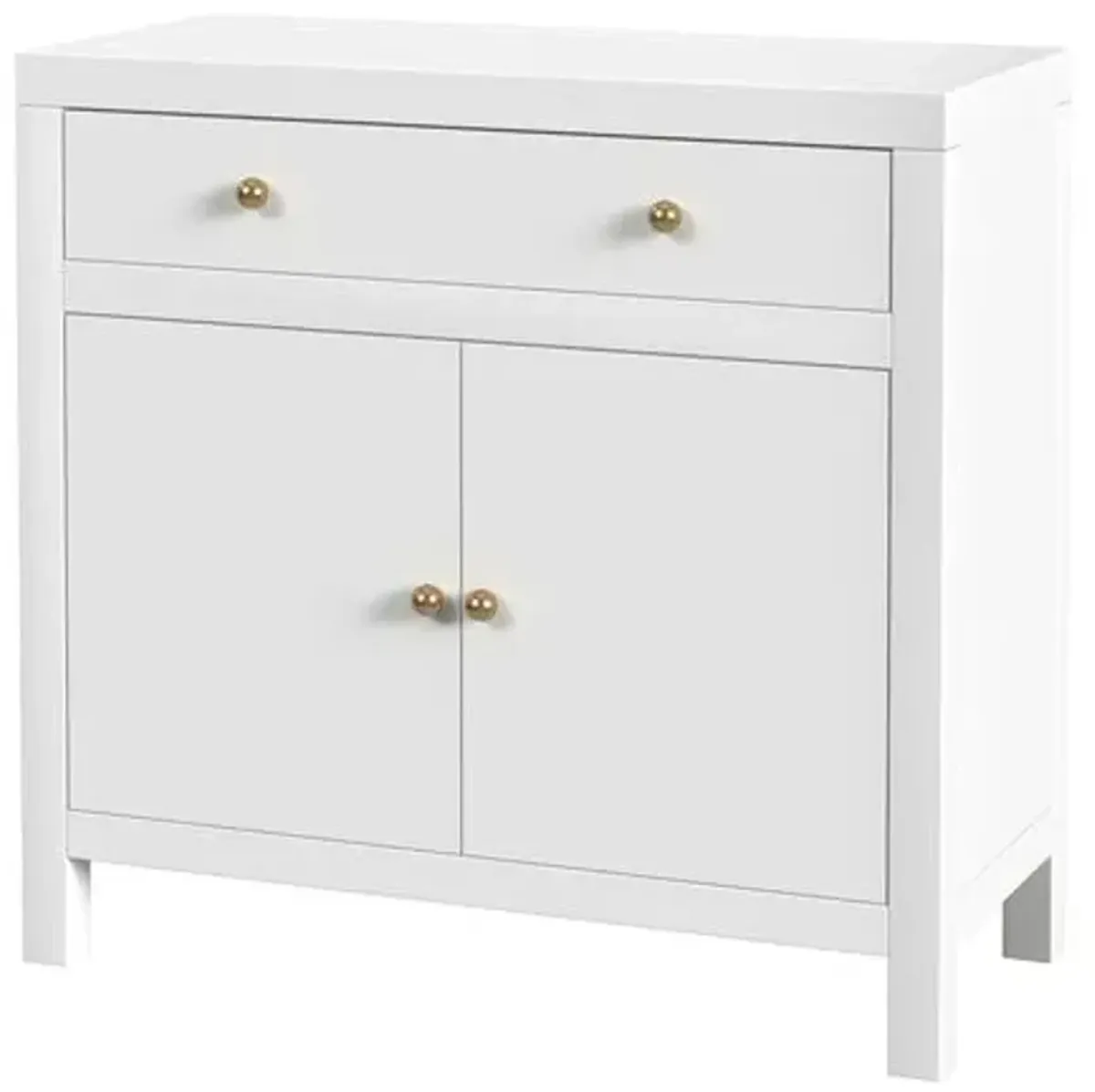 Charlie 31"W 1-Drawer 2-Door Accent Storage Cabinet - White