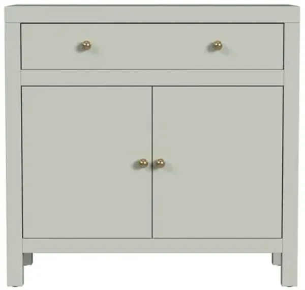 Charlie 31"W 1-Drawer 2-Door Accent Storage Cabinet - Green