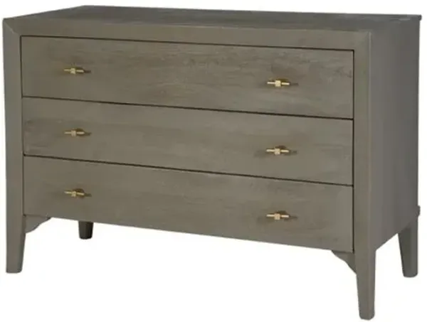 Genevieve 3-Drawer Dresser - Warm Gray