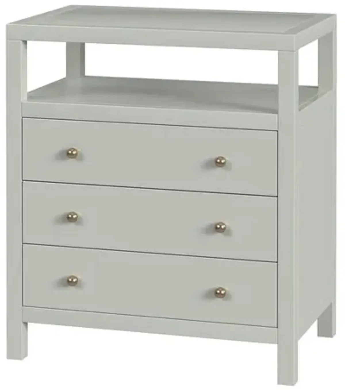 Charlie 27" 3-Drawer Tall Nightstand with Open Shelf on Top