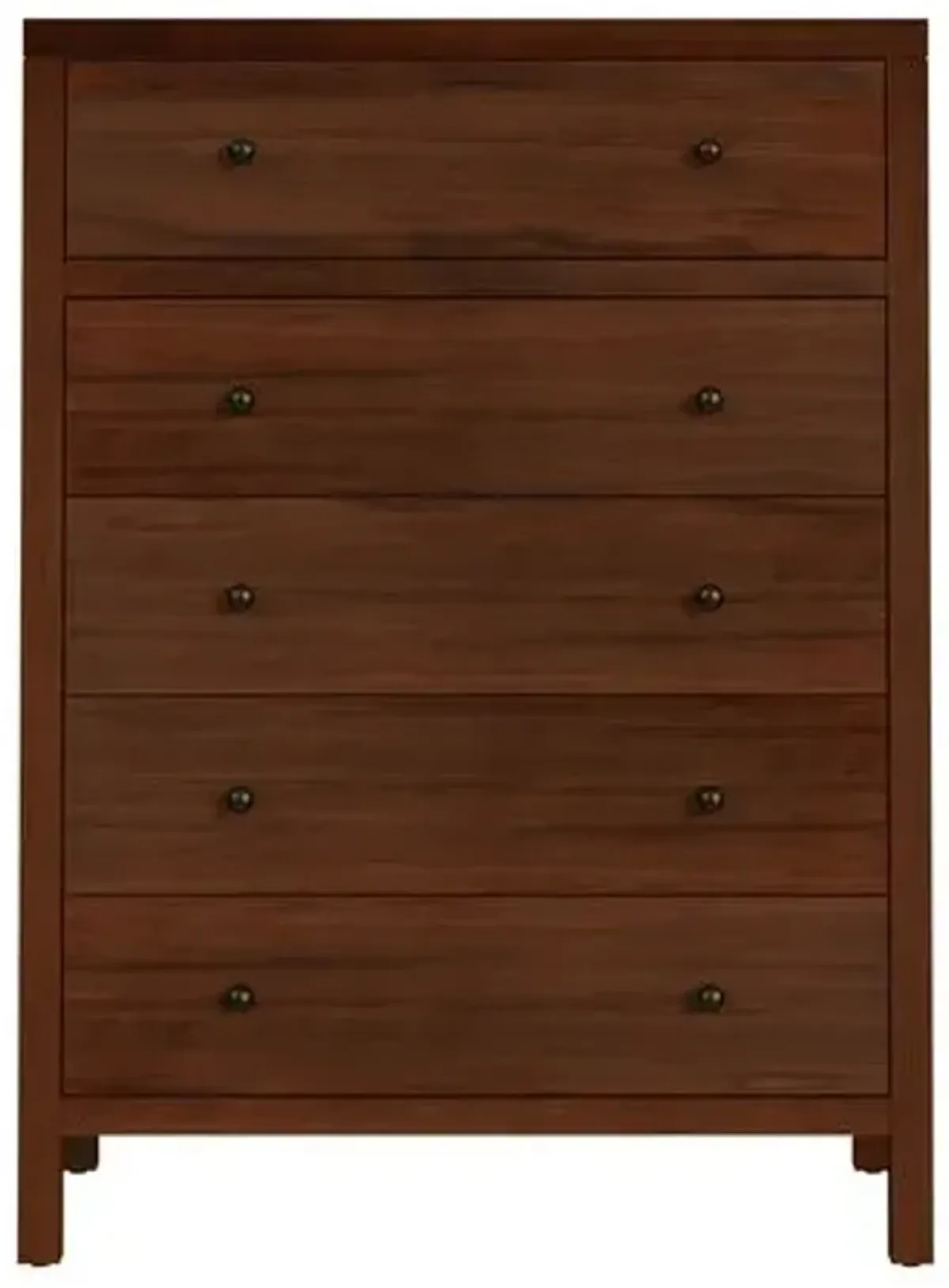 Charlie 5-Drawer Tall Dresser - Brown
