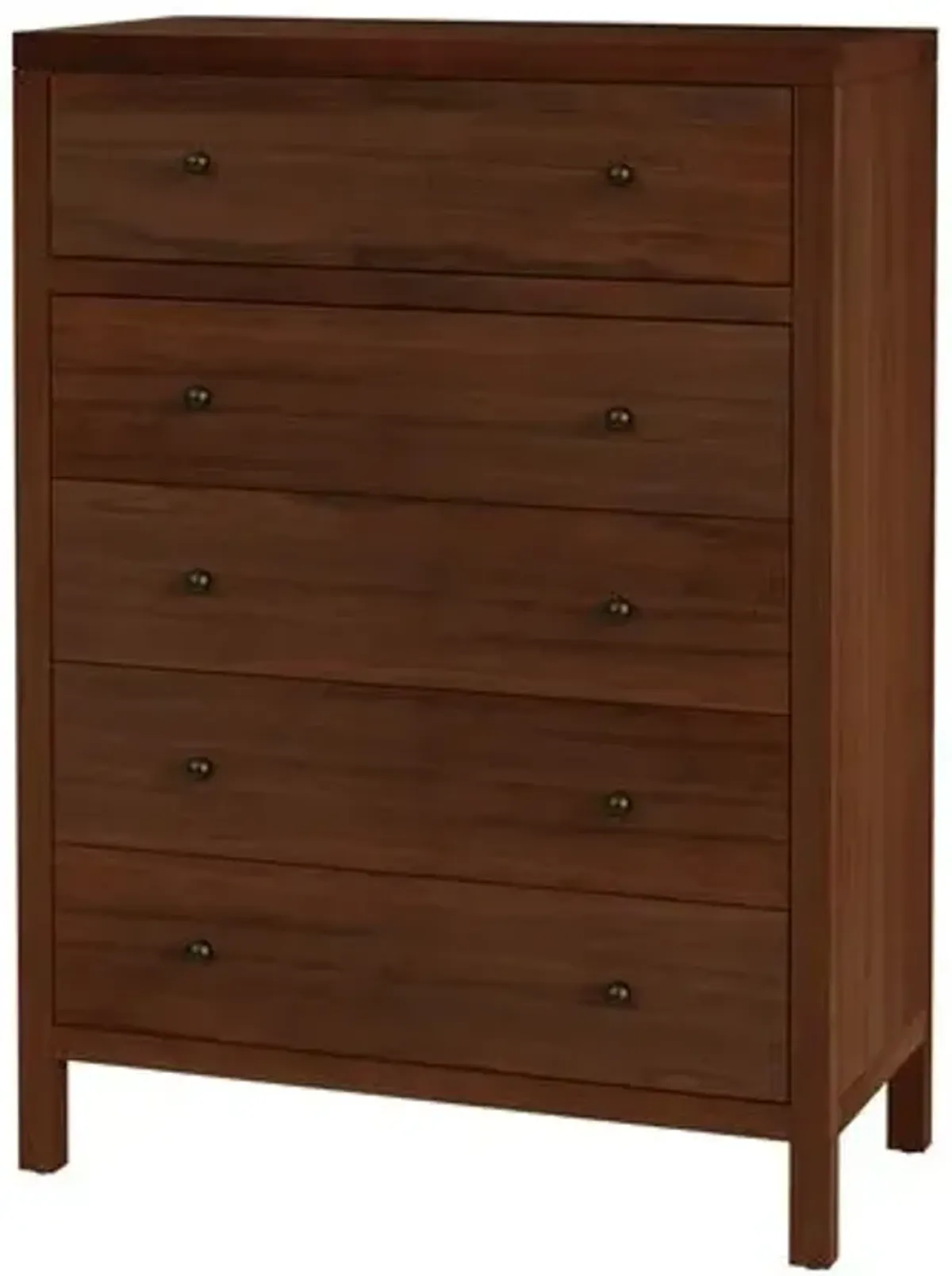 Charlie 5-Drawer Tall Dresser - Brown