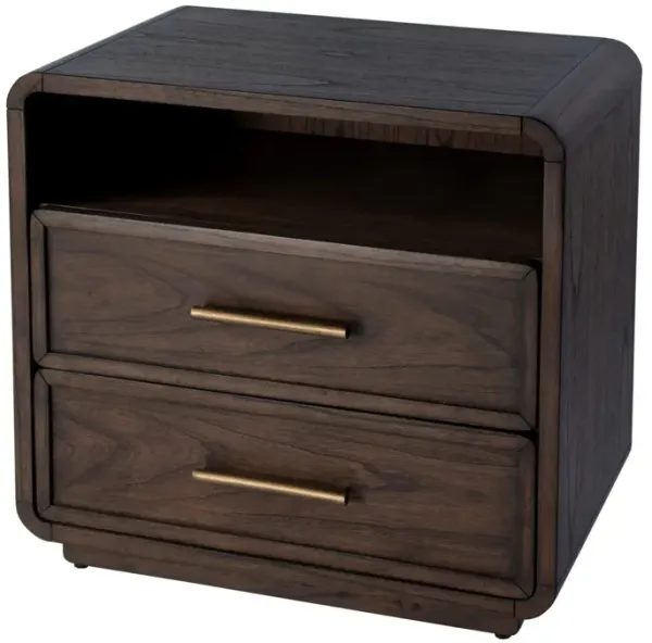 Josephine 2-Drawer Nightstand, Brown Sugar Espresso