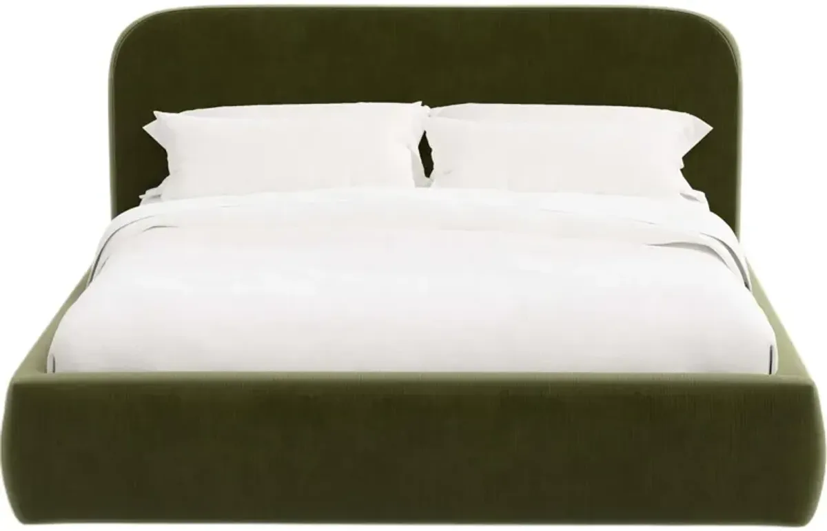 Luma Platform Bed, Performance Velvet