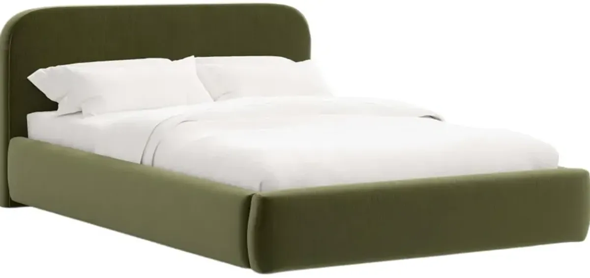 Luma Platform Bed, Performance Velvet