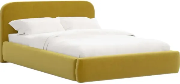 Luma Platform Bed, Performance Velvet