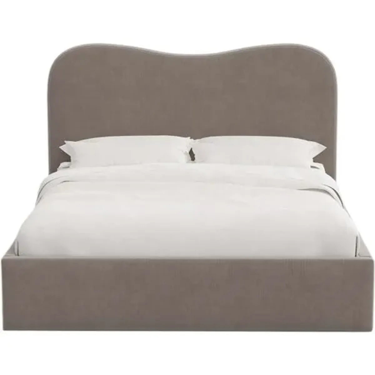Cielo Platform Bed - Performance Velvet - Handcrafted - Gray, Comfortable & Durable