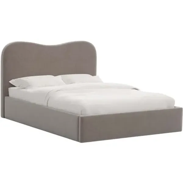 Cielo Platform Bed - Performance Velvet - Handcrafted - Gray, Comfortable & Durable