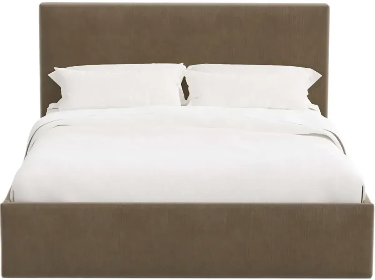 Solaro Square Low Platform Bed, Performance Velvet