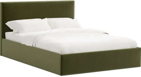 Solaro Square Low Platform Bed, Performance Velvet