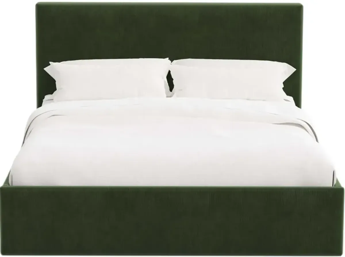 Solaro Square Low Platform Bed, Performance Velvet