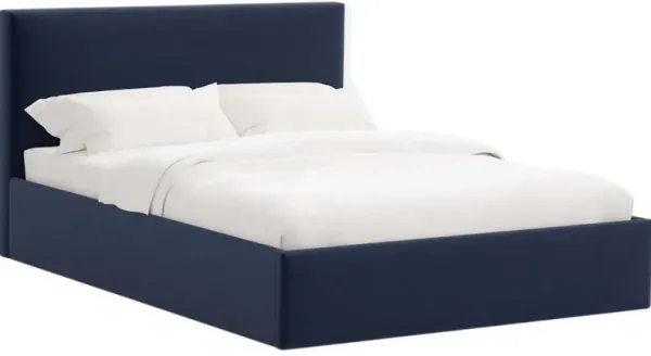 Solaro Square Low Platform Bed, Performance Velvet