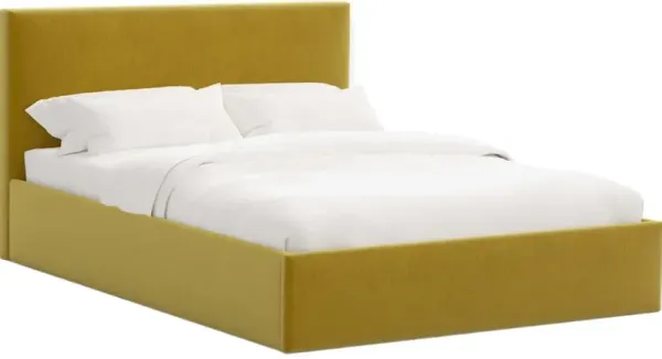 Solaro Square Low Platform Bed, Performance Velvet