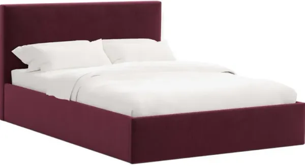 Solaro Square Low Platform Bed, Performance Velvet