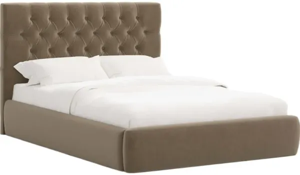 Aveline Tufted Platform Bed, Performance Velvet