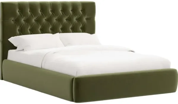 Aveline Tufted Platform Bed, Performance Velvet