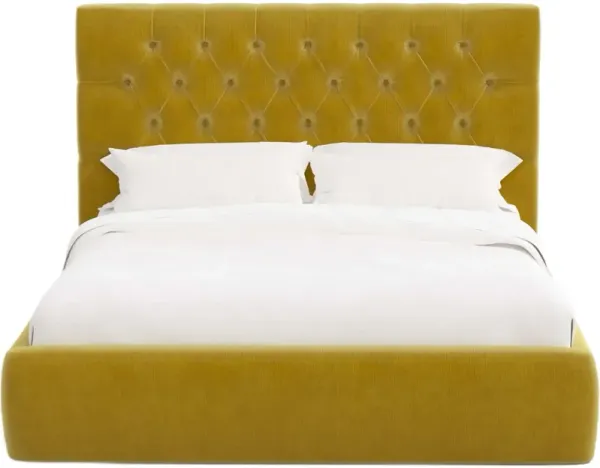 Aveline Tufted Platform Bed, Performance Velvet