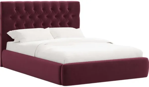 Aveline Tufted Platform Bed, Performance Velvet