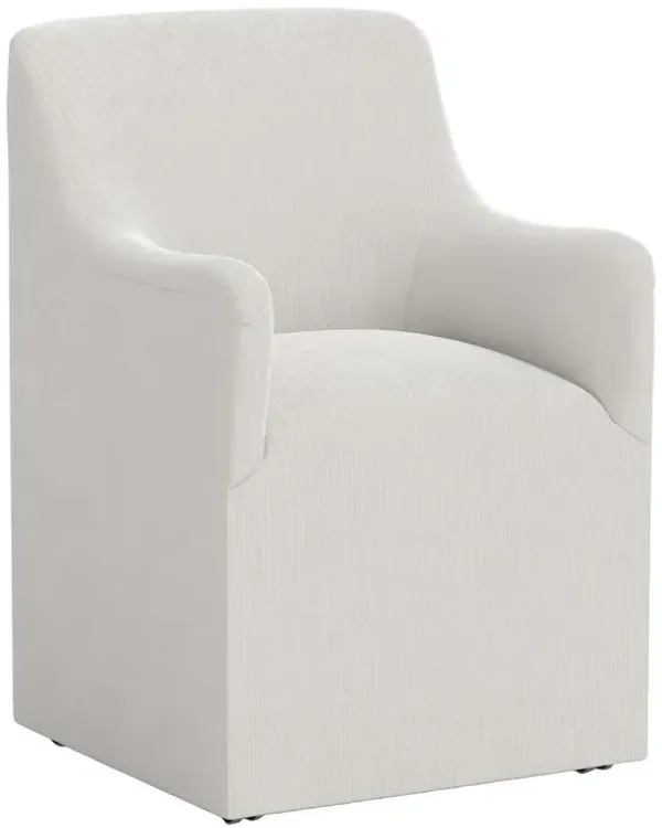 Tess Dining Armchair w/ Casters, Performance Velvet