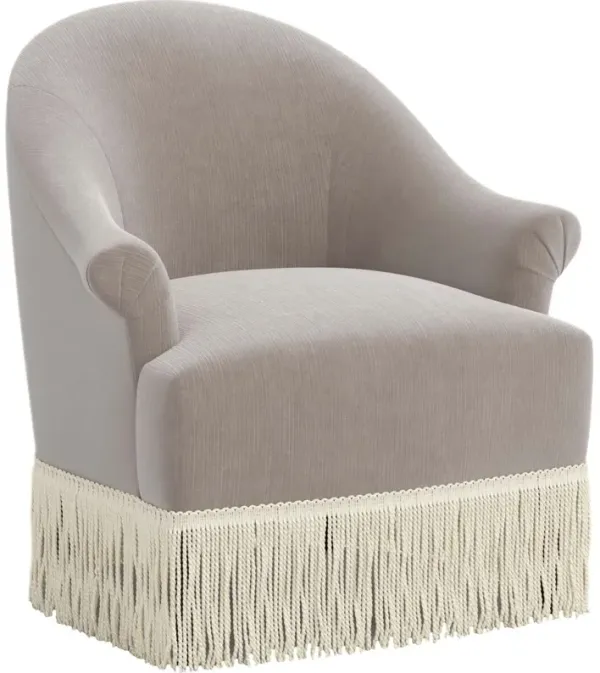 Abigail Performance Velvet Fringe Accent Chair