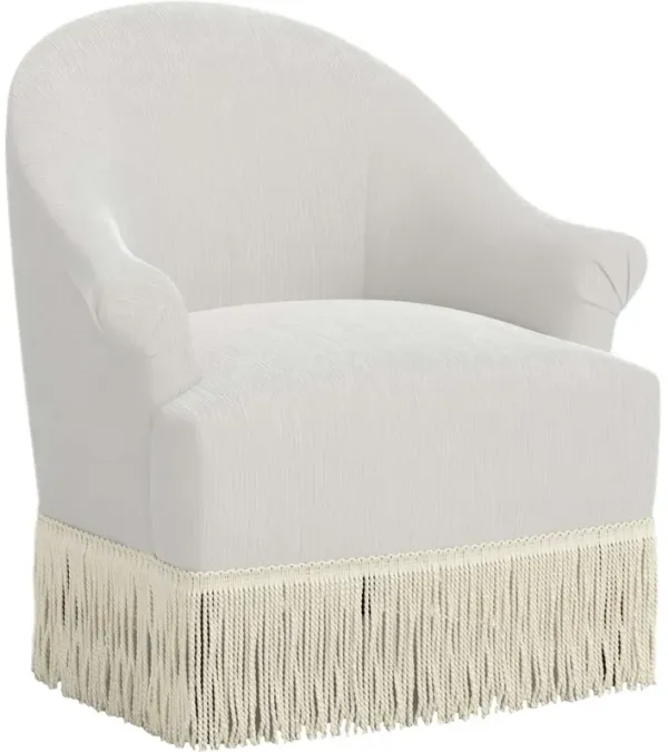 Abigail Performance Velvet Fringe Accent Chair