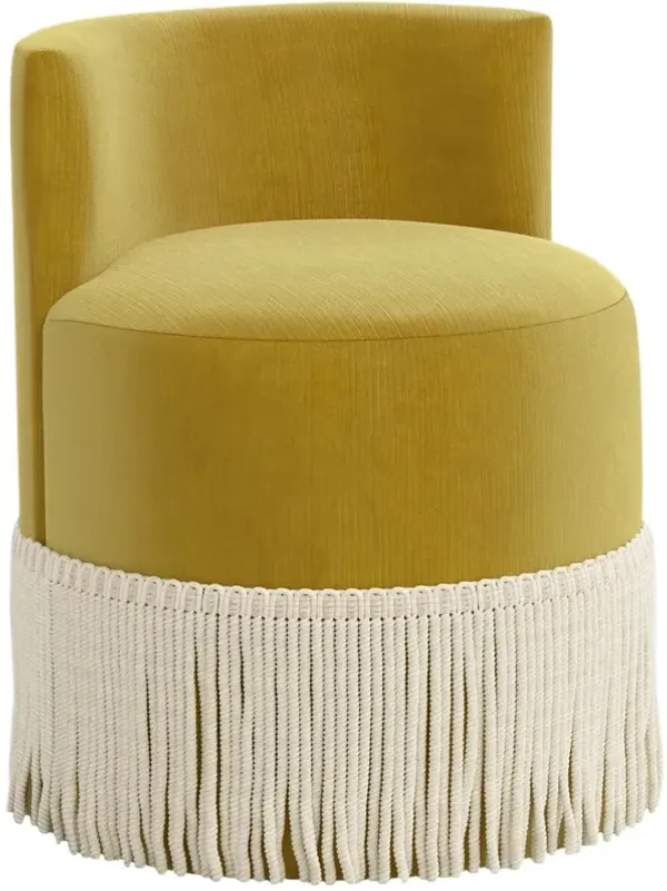 Abigail Fringe Accent/Vanity Chair, Performance Velvet