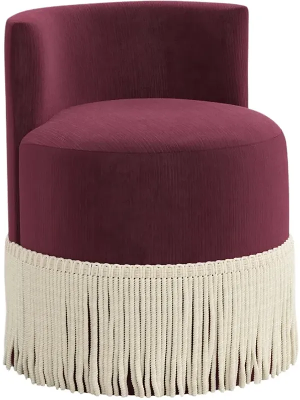 Abigail Fringe Accent/Vanity Chair, Performance Velvet