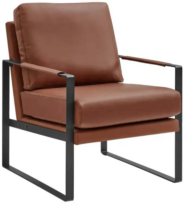 Astera Faux Leather Lounge Chair