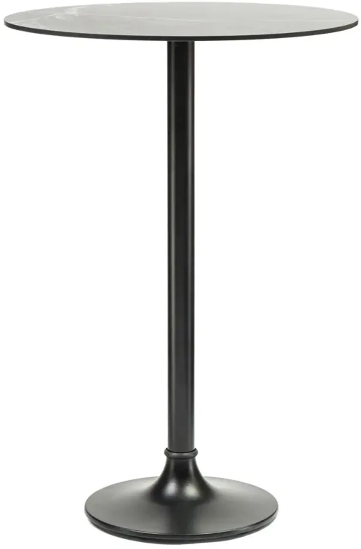 Vayla 30" Outdoor Bar Table, Black Marble