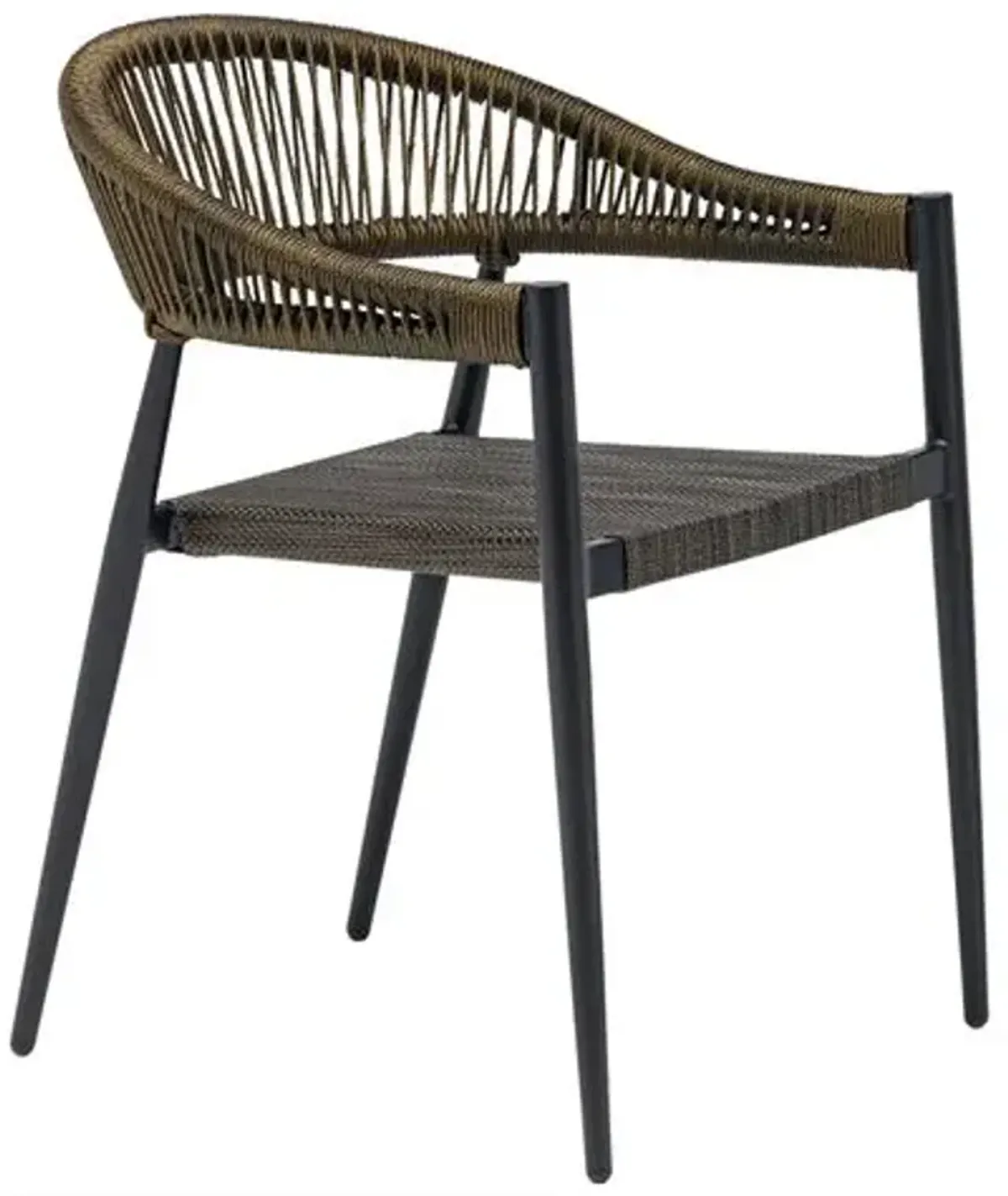 Set of 2 Veyra Rope Back Outdoor Armchairs - Brown